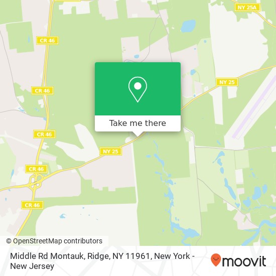 Middle Rd Montauk, Ridge, NY 11961 map
