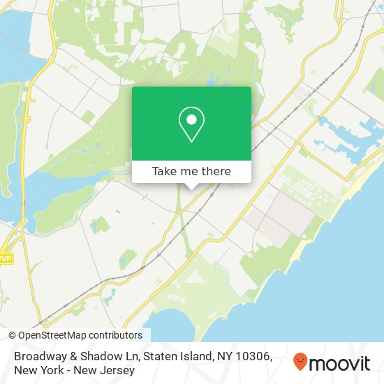 Mapa de Broadway & Shadow Ln, Staten Island, NY 10306