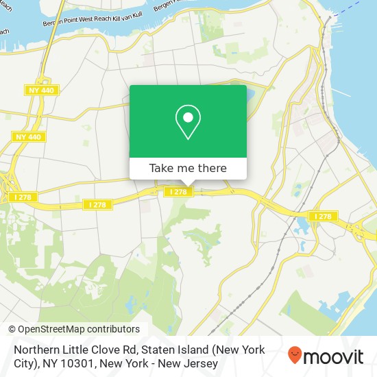 Mapa de Northern Little Clove Rd, Staten Island (New York City), NY 10301