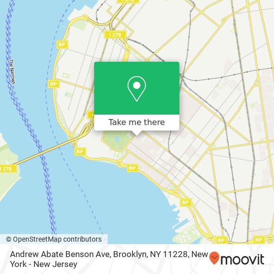 Mapa de Andrew Abate Benson Ave, Brooklyn, NY 11228