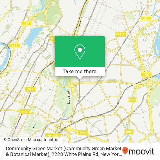 Mapa de Community Green Market (Community Green Market & Botanical Market), 2228 White Plains Rd