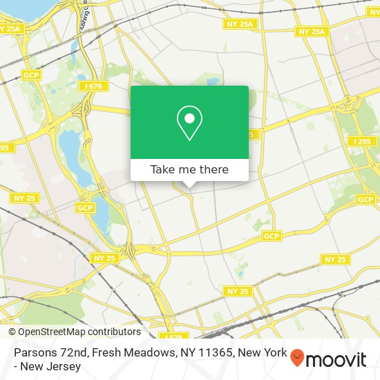 Mapa de Parsons 72nd, Fresh Meadows, NY 11365