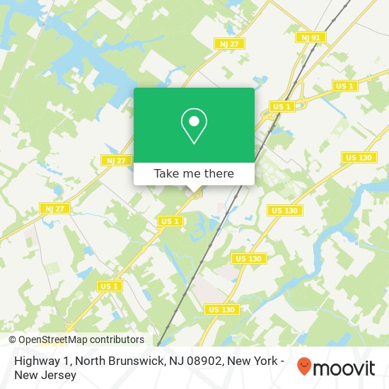 Mapa de Highway 1, North Brunswick, NJ 08902