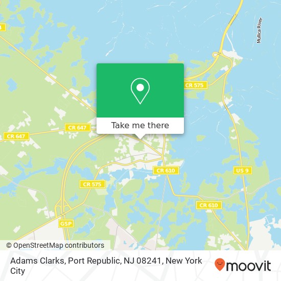 Adams Clarks, Port Republic, NJ 08241 map