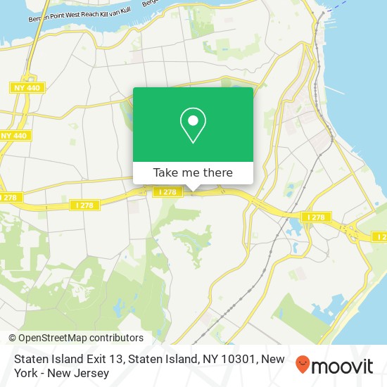 Mapa de Staten Island Exit 13, Staten Island, NY 10301