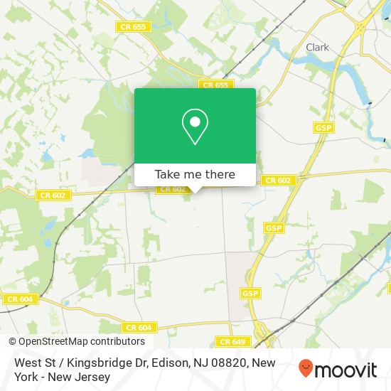 Mapa de West St / Kingsbridge Dr, Edison, NJ 08820