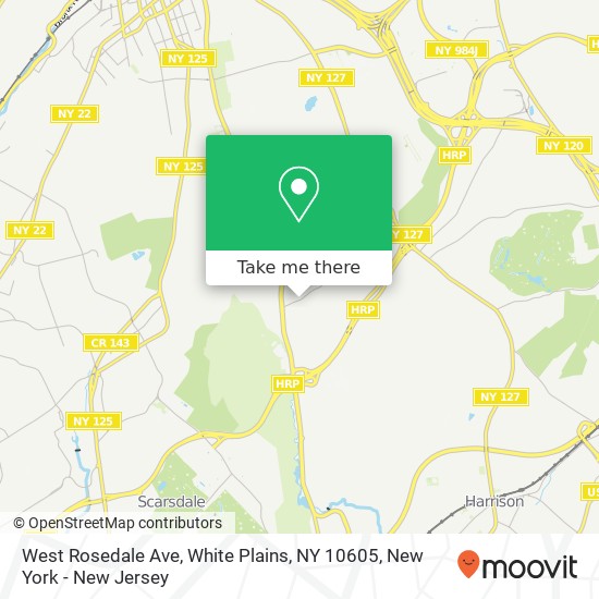 West Rosedale Ave, White Plains, NY 10605 map