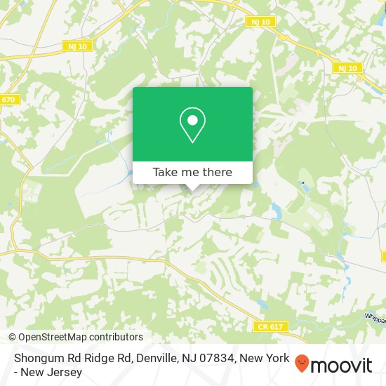 Mapa de Shongum Rd Ridge Rd, Denville, NJ 07834