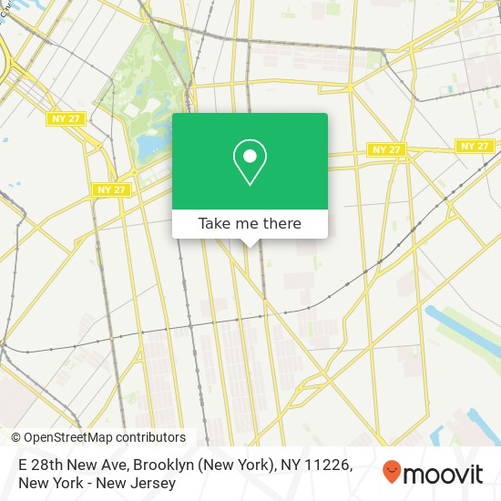 Mapa de E 28th New Ave, Brooklyn (New York), NY 11226