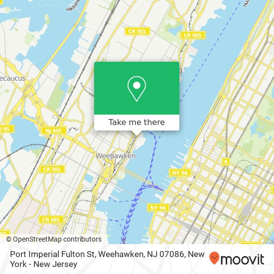 Mapa de Port Imperial Fulton St, Weehawken, NJ 07086