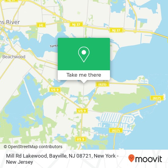 Mill Rd Lakewood, Bayville, NJ 08721 map