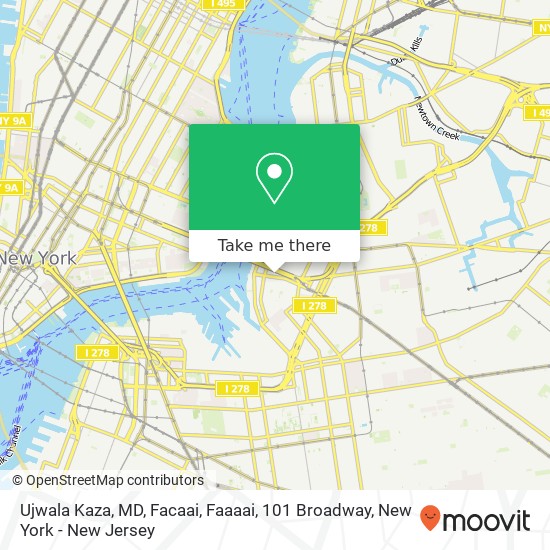 Mapa de Ujwala Kaza, MD, Facaai, Faaaai, 101 Broadway