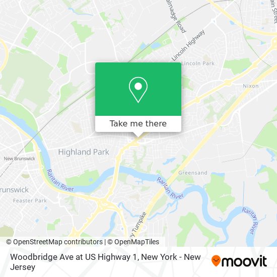 Woodbridge Ave at US Highway 1 map