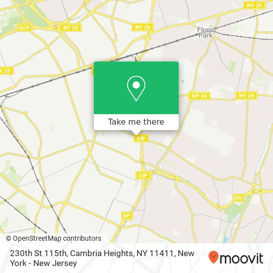 Mapa de 230th St 115th, Cambria Heights, NY 11411