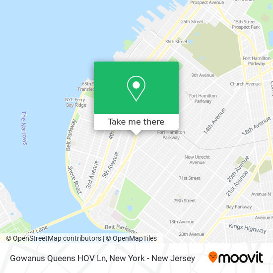 Gowanus Queens HOV Ln map