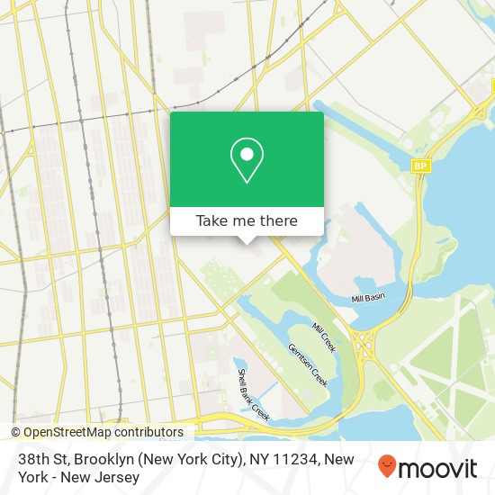 Mapa de 38th St, Brooklyn (New York City), NY 11234