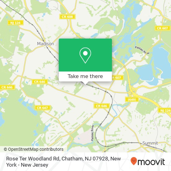 Mapa de Rose Ter Woodland Rd, Chatham, NJ 07928