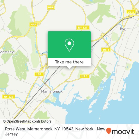 Mapa de Rose West, Mamaroneck, NY 10543