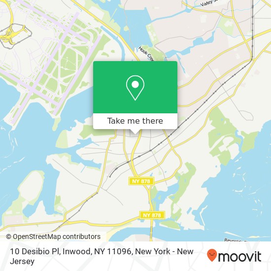 Mapa de 10 Desibio Pl, Inwood, NY 11096