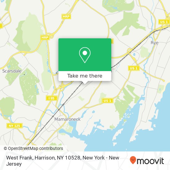 Mapa de West Frank, Harrison, NY 10528