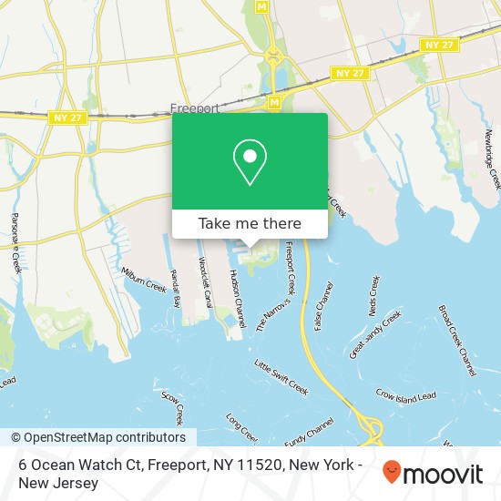 6 Ocean Watch Ct, Freeport, NY 11520 map