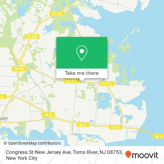 Congress St New Jersey Ave, Toms River, NJ 08753 map