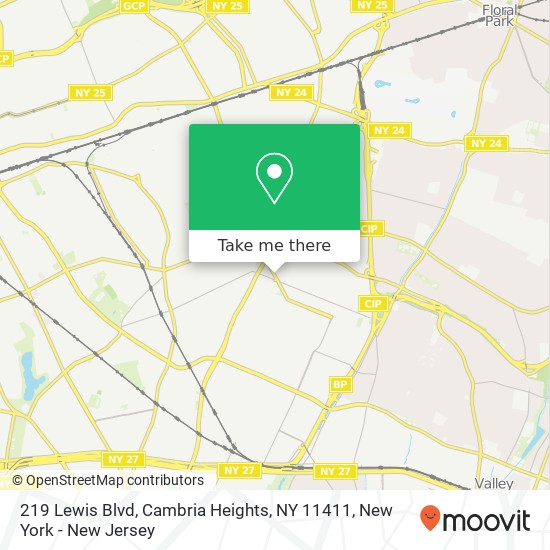 219 Lewis Blvd, Cambria Heights, NY 11411 map