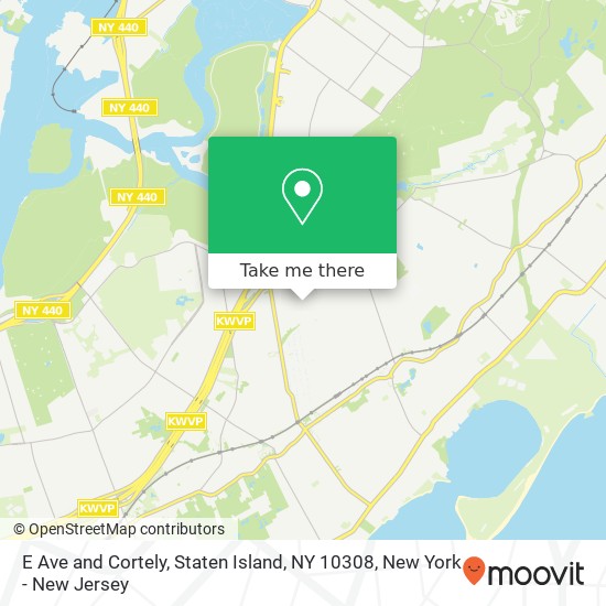 Mapa de E Ave and Cortely, Staten Island, NY 10308
