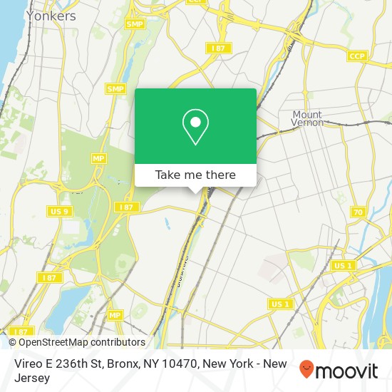 Mapa de Vireo E 236th St, Bronx, NY 10470