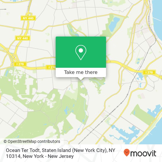 Mapa de Ocean Ter Todt, Staten Island (New York City), NY 10314