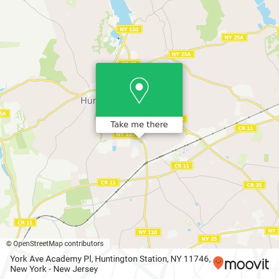 Mapa de York Ave Academy Pl, Huntington Station, NY 11746