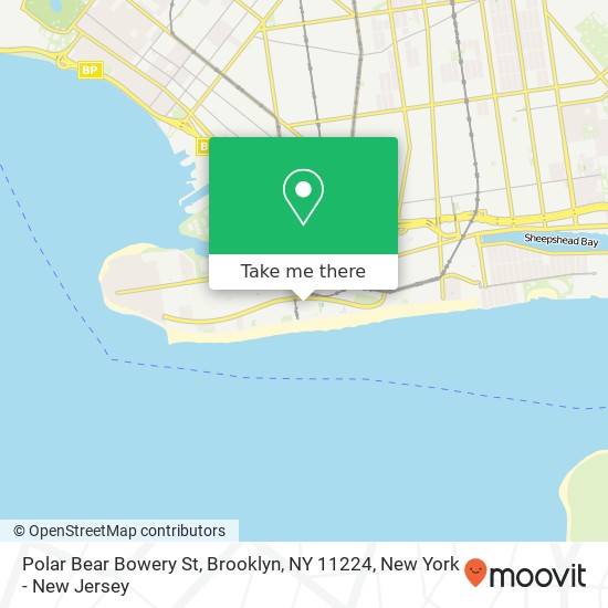 Mapa de Polar Bear Bowery St, Brooklyn, NY 11224