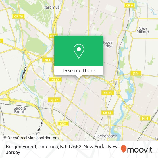 Bergen Forest, Paramus, NJ 07652 map