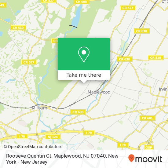 Mapa de Rooseve Quentin Ct, Maplewood, NJ 07040