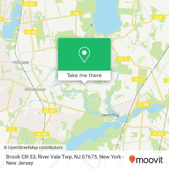 Brook CR-53, River Vale Twp, NJ 07675 map