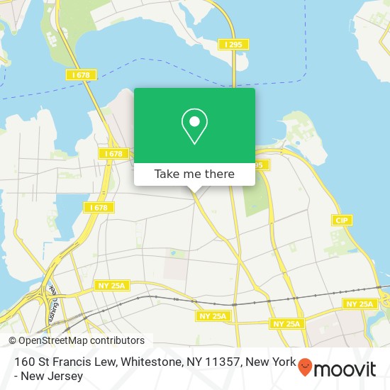 Mapa de 160 St Francis Lew, Whitestone, NY 11357