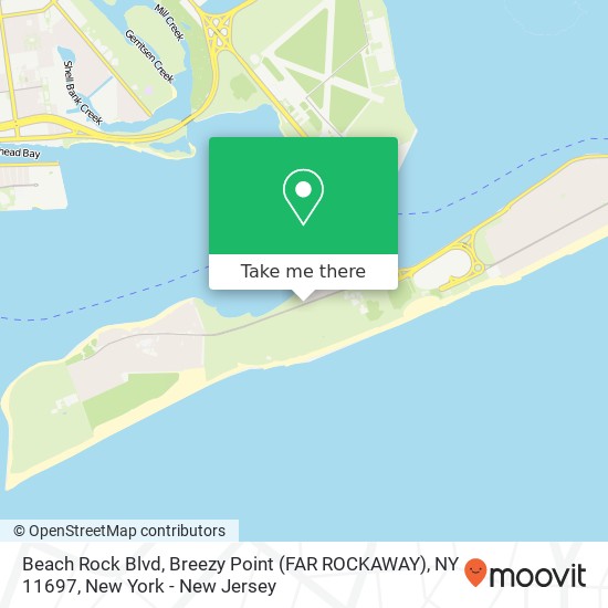 Mapa de Beach Rock Blvd, Breezy Point (FAR ROCKAWAY), NY 11697