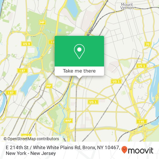 E 214th St / White White Plains Rd, Bronx, NY 10467 map