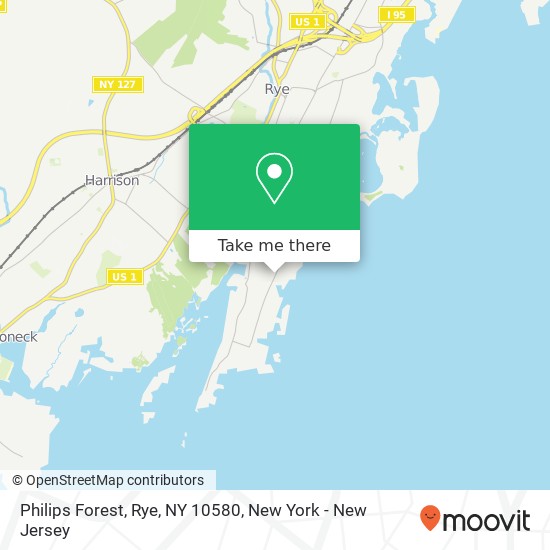 Mapa de Philips Forest, Rye, NY 10580