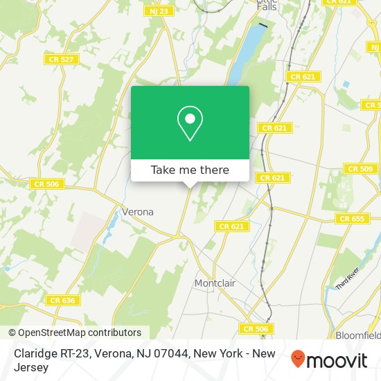 Claridge RT-23, Verona, NJ 07044 map