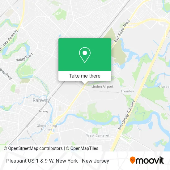Pleasant US-1 & 9 W map