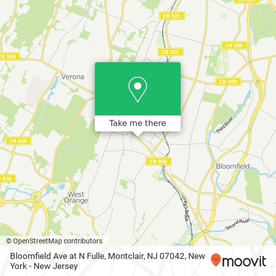 Mapa de Bloomfield Ave at N Fulle, Montclair, NJ 07042