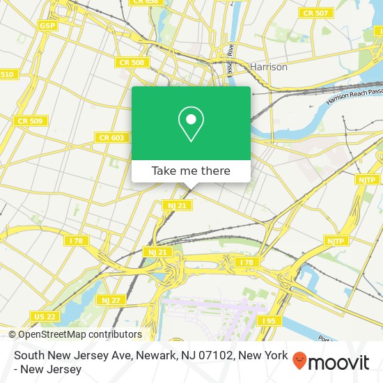 South New Jersey Ave, Newark, NJ 07102 map