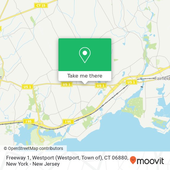 Mapa de Freeway 1, Westport (Westport, Town of), CT 06880