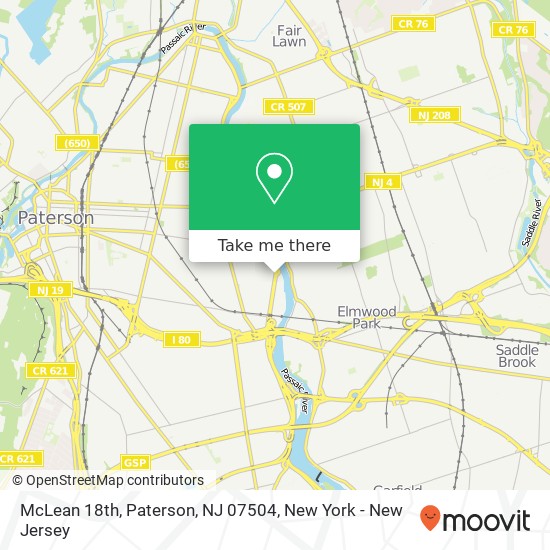 Mapa de McLean 18th, Paterson, NJ 07504