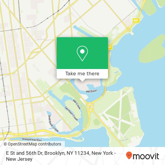 Mapa de E St and 56th Dr, Brooklyn, NY 11234