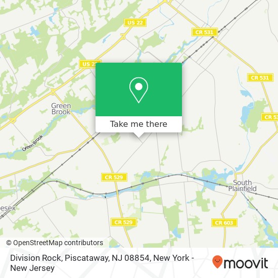 Mapa de Division Rock, Piscataway, NJ 08854