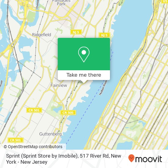 Mapa de Sprint (Sprint Store by Imobile), 517 River Rd