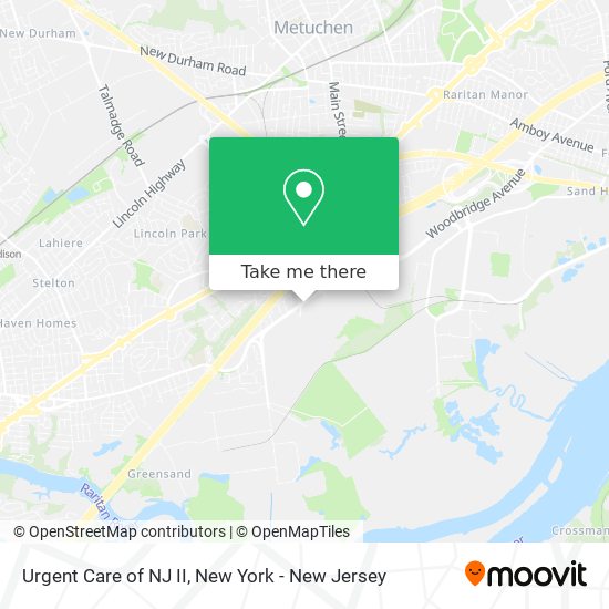 Urgent Care of NJ II map