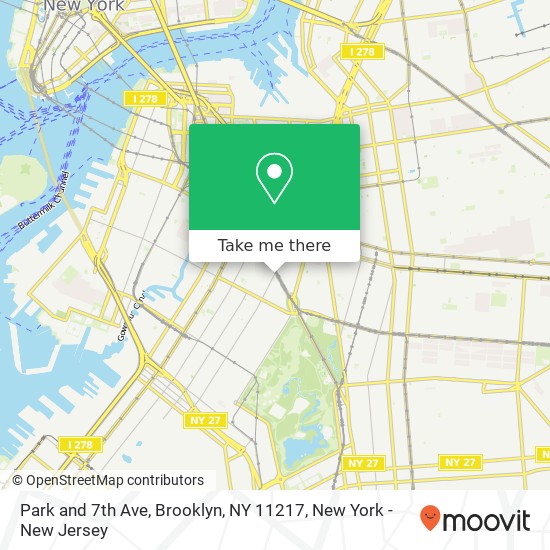 Mapa de Park and 7th Ave, Brooklyn, NY 11217